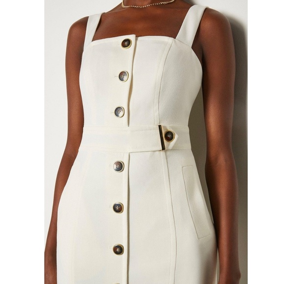 Square neck button detail dress NWOT - Picture 6 of 9
